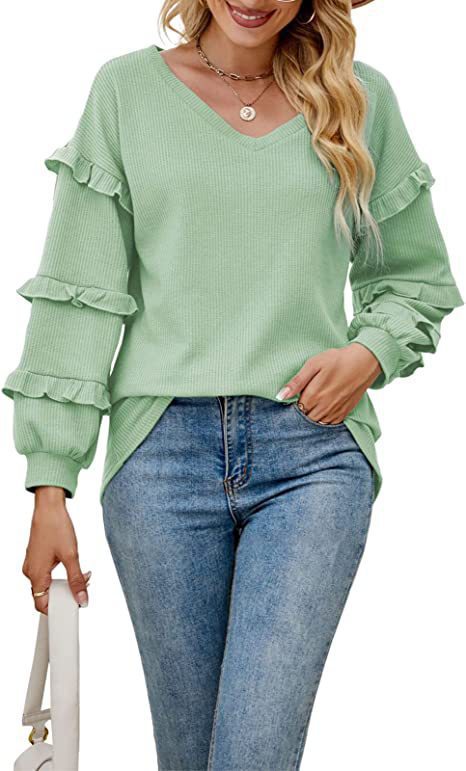 Sweatshirt femme à détails en volants Chic und Stil