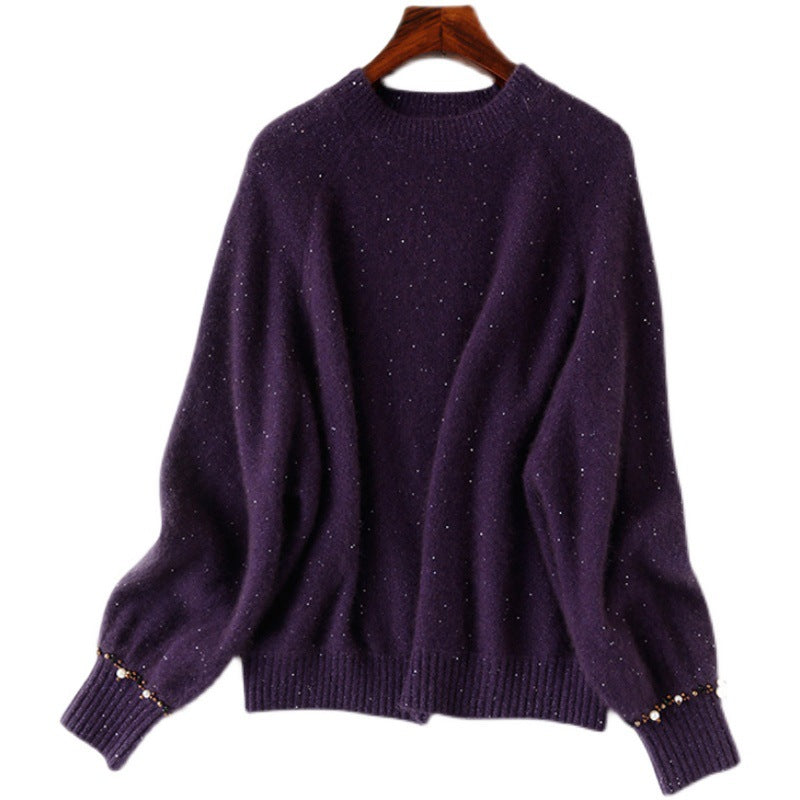 Pull en tricot scintillant Chic und Stil pour femmes