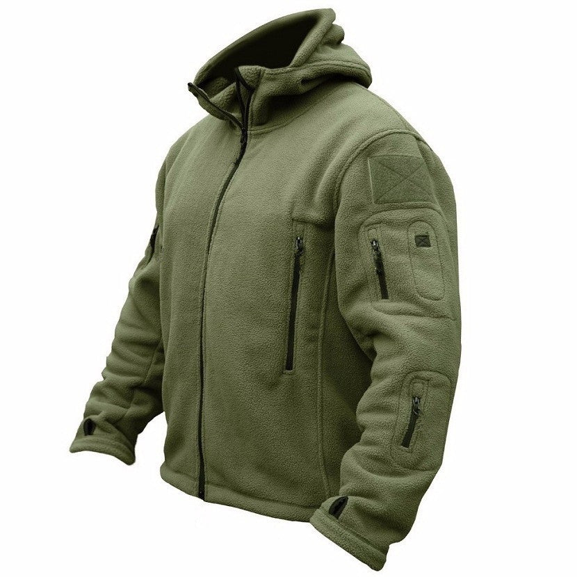 Veste en polaire pour hommes avec plusieurs poches et col de capuche ajustable Chic und Stil