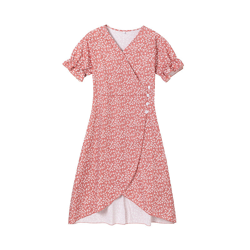 Robe portefeuille florale inspirée vintage pour femmes Chic und Stil
