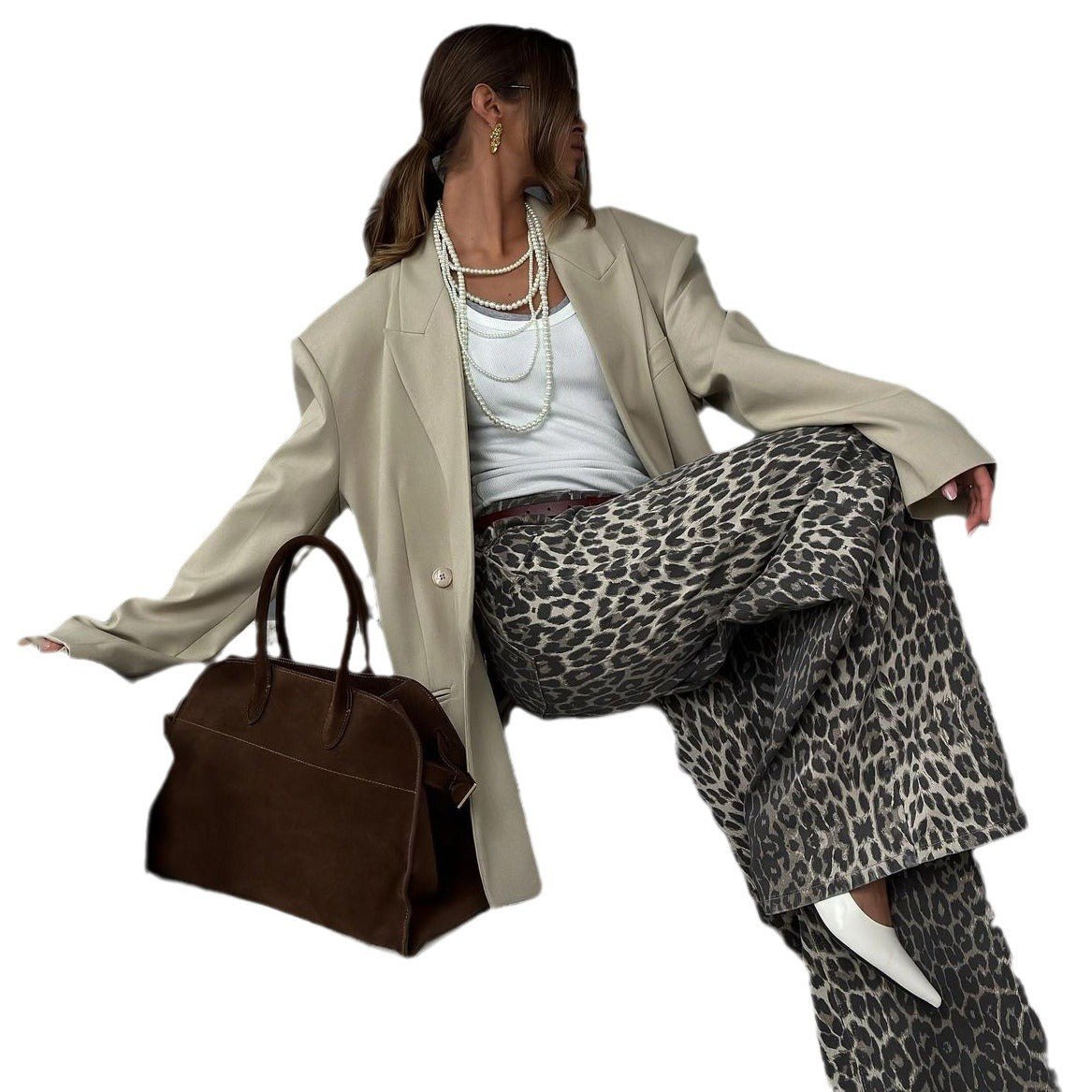 Chic and Style wide leopard pants for women