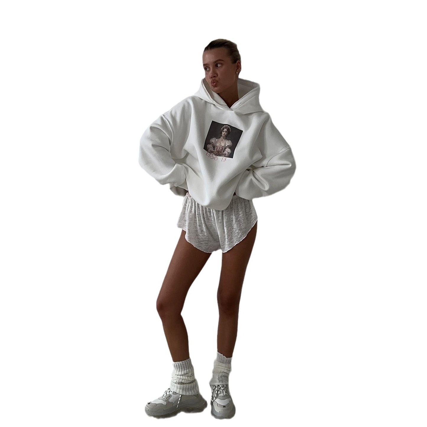 Pull à capuche femme avec design graphique exclusif Chic und Stil