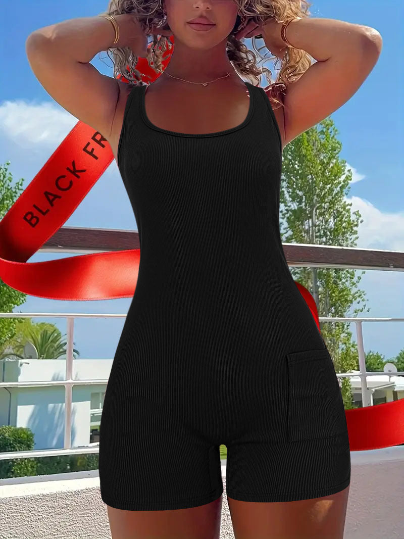 Robe mini en tricot côtelé pour femmes avec poches latérales Chic und Stil