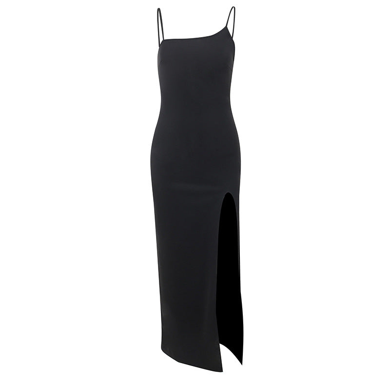 Robe maxi fendue asymétrique Chic und Stil pour femmes