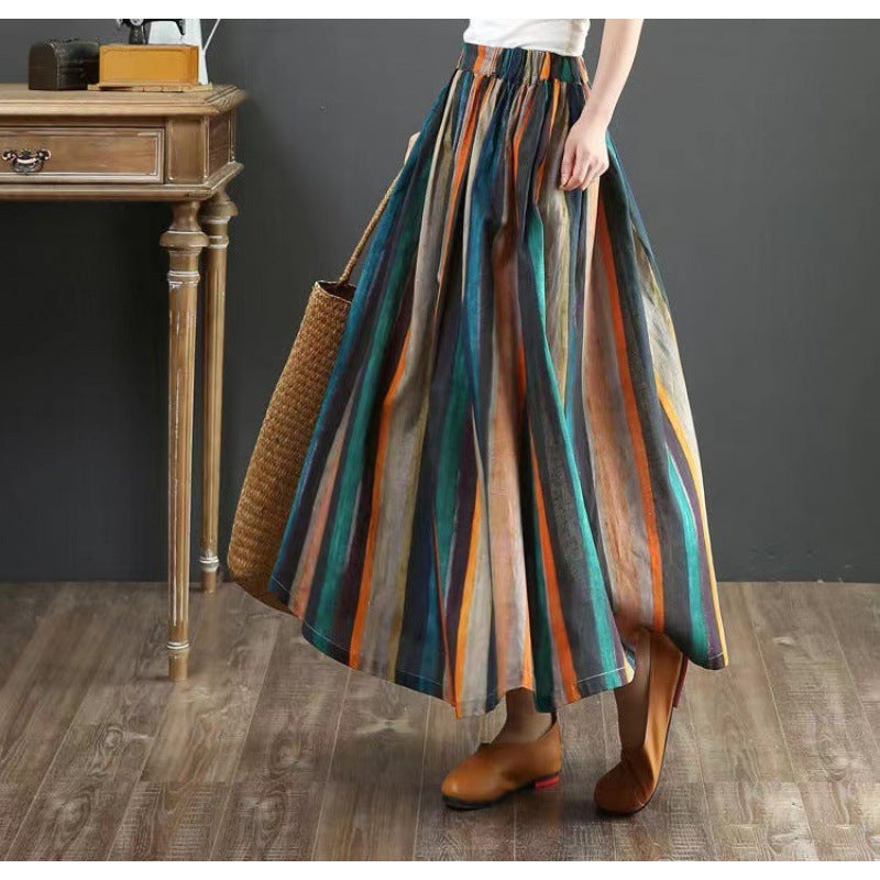 Jupe maxi femme avec motif rayé coloré Chic und Stil