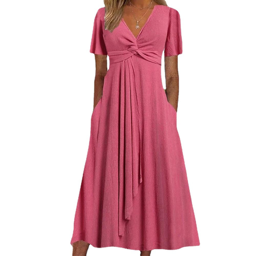 Robe maxi knottée pour femmes avec poches Chic und Stil