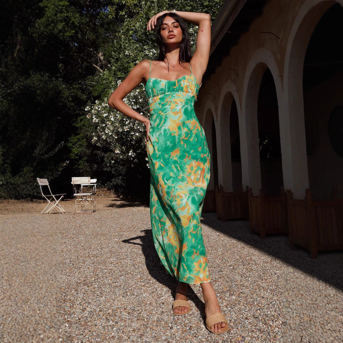 Robe Maxi Imprimé Floral Chic und Stil