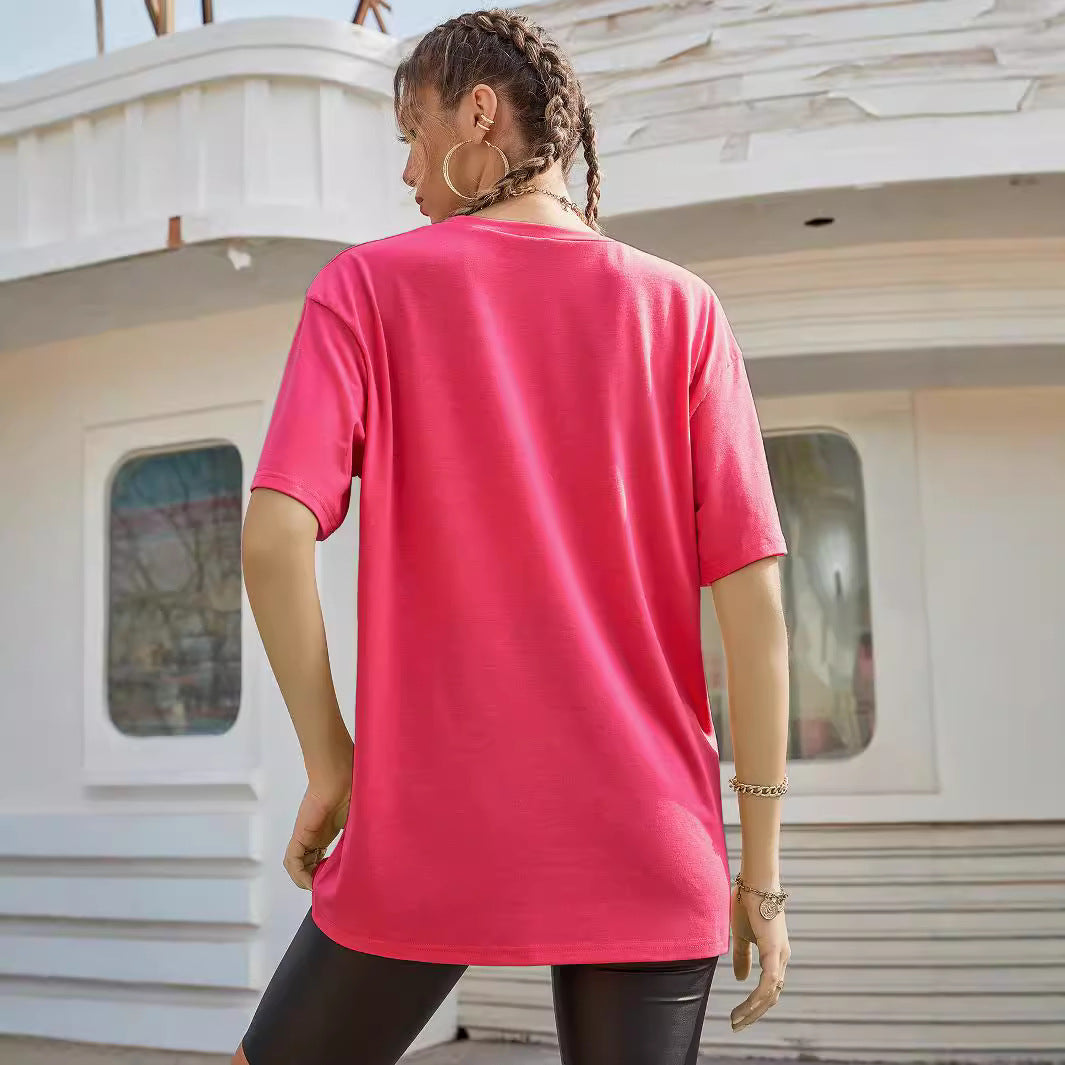T-shirt oversize pour femmes avec impression graphique tendance et coupe décontractée Chic und Stil