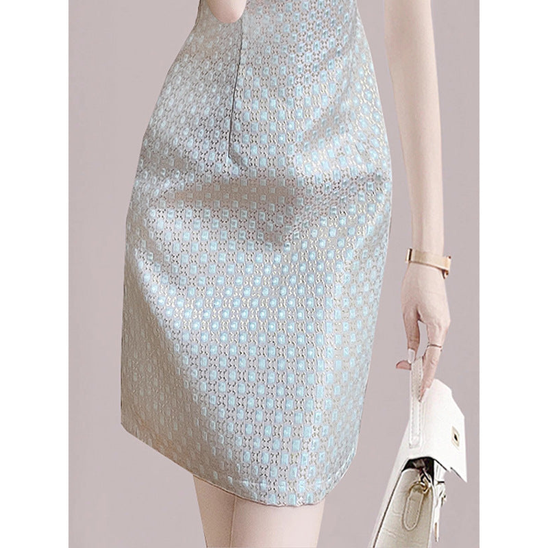 Robe Élegante Fleurie Brodée pour Femme Chic und Stil