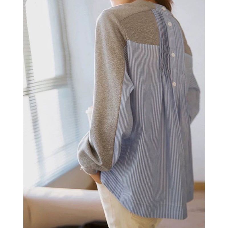 Sweatshirt décontracté pour femmes à blocs de couleur Chic und Stil