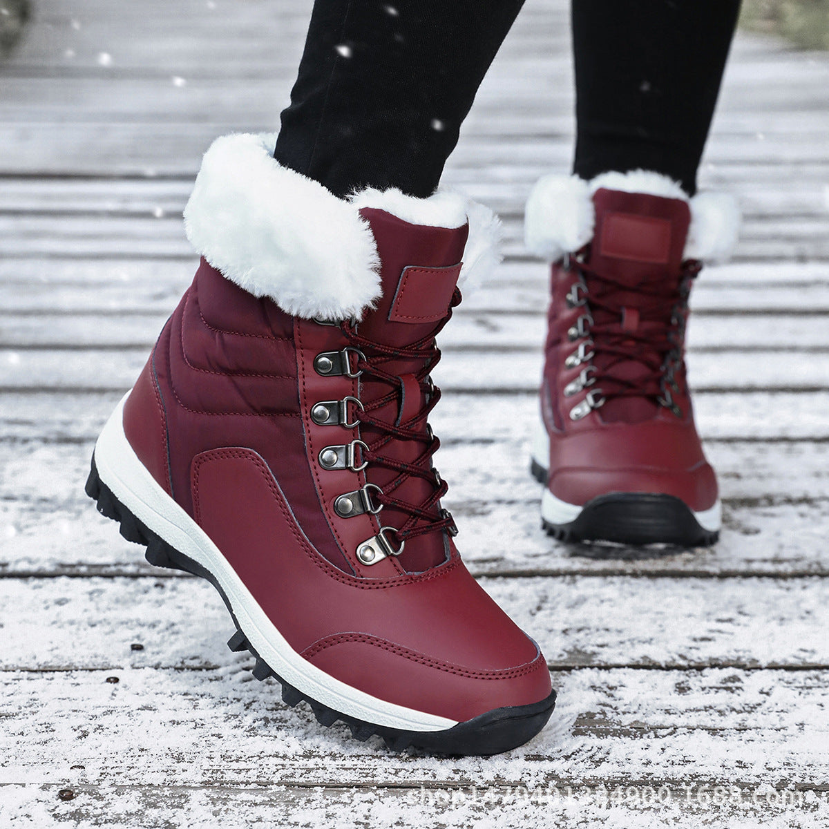 Bottes d'hiver imperméables pour femmes avec doublure en peluche Chic und Stil
