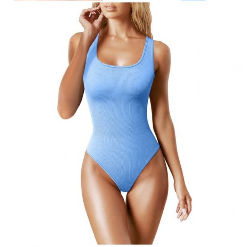 Maillot de bain femme à encolure haute côtelée Chic und Stil