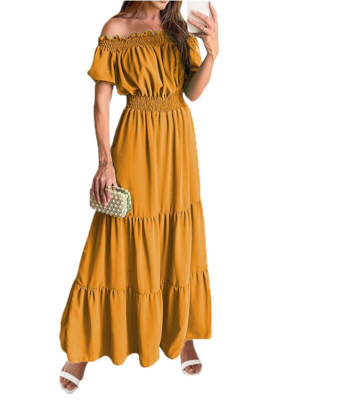 Robe Maxi à volants Off-Shoulder Chic und Stil