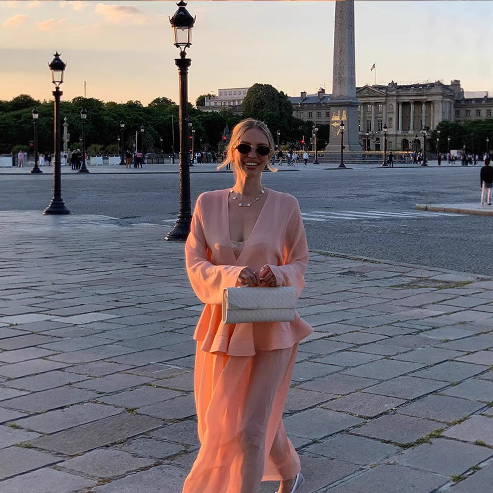 Blouse élégante pour femmes avec coupe ample et détails volantés Chic und Stil
