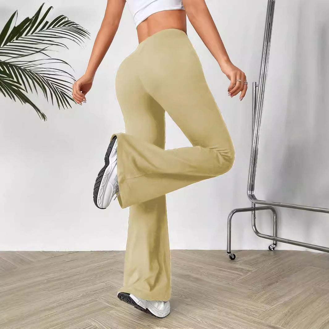 Pantalon bootcut pour dames avec taille haute et fronces Chic und Stil