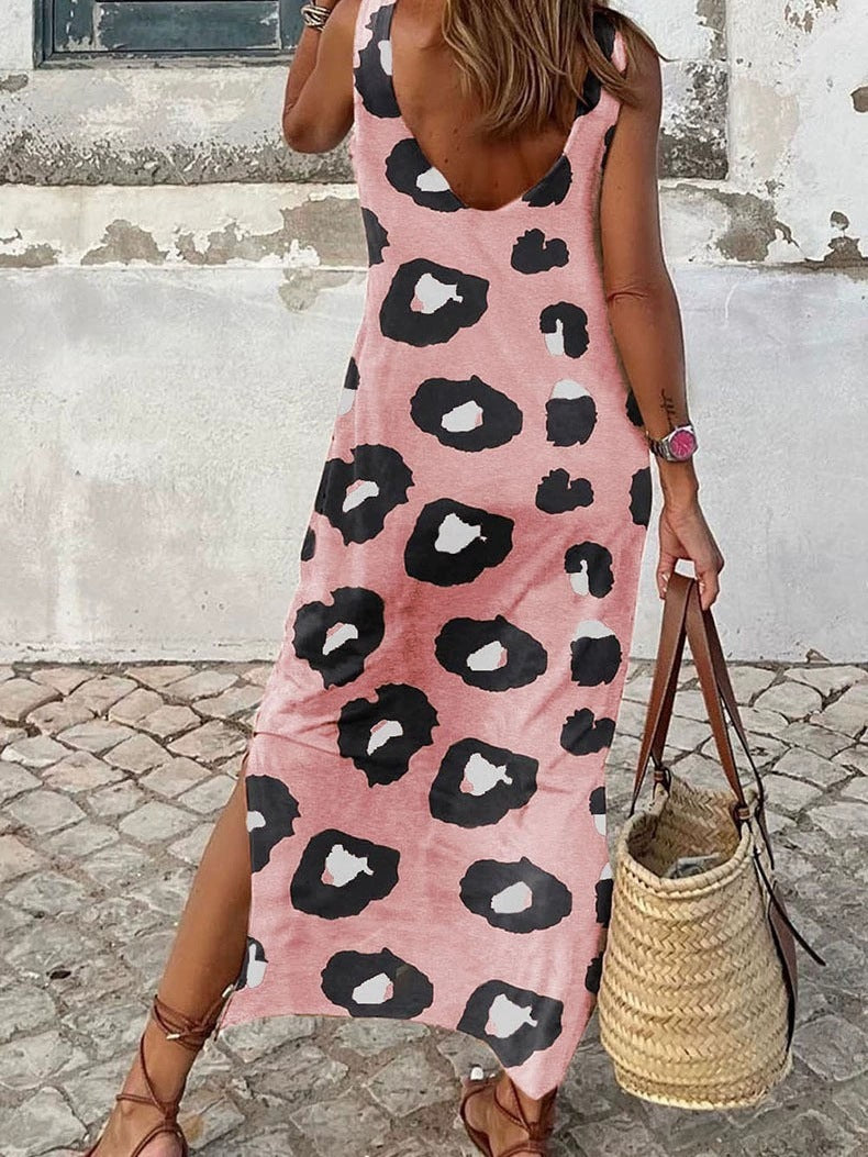 Robe maxi femme au design imprimé animal non conventionnel Chic und Stil