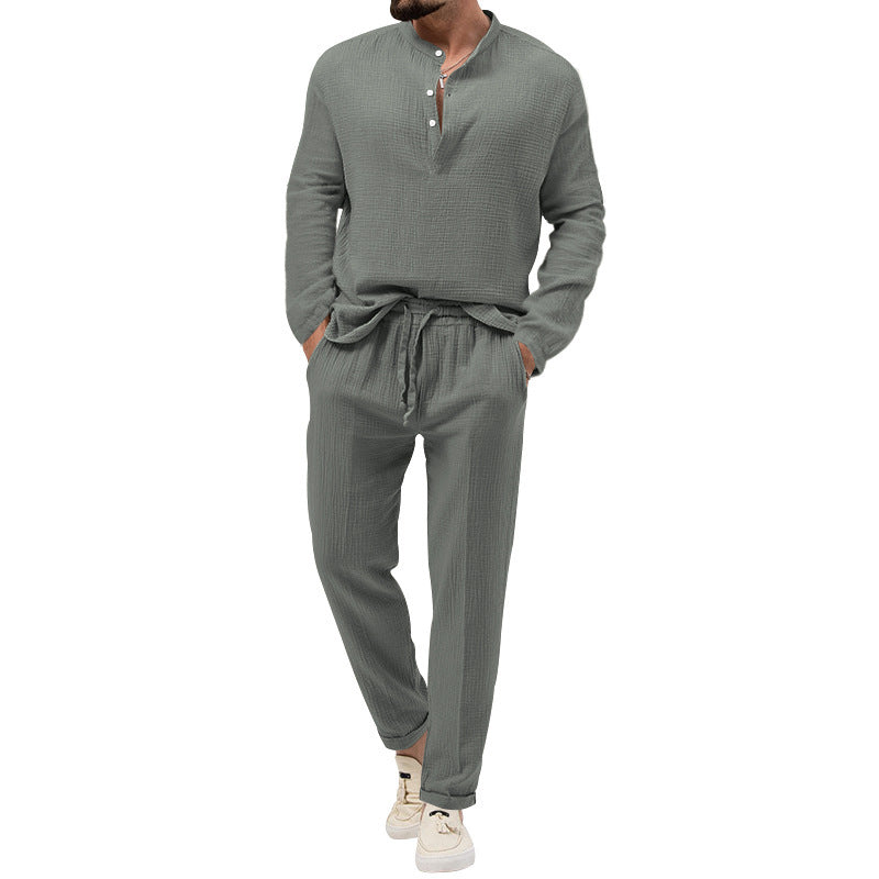 Men's loungewear set with breathable top and comfortable capri pants Chic and Style