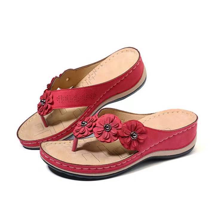 Sandales de bien-être pour femmes à motifs avec décor floral Chic und Stil