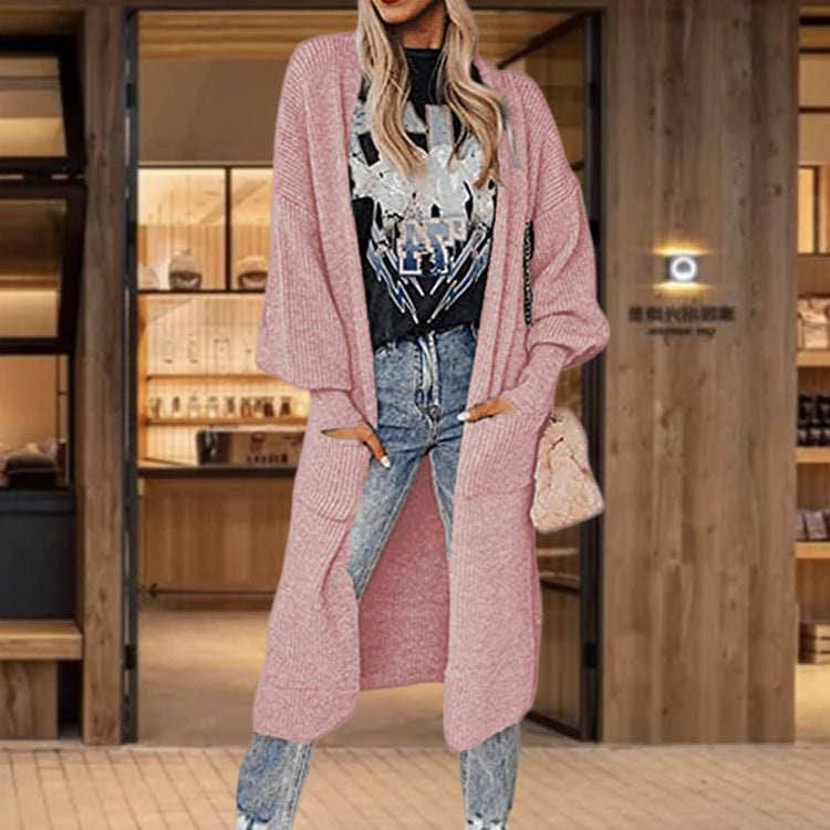 Cardigan en tricot pour dames avec des manches amples et des poches insertées pratiques Chic und Stil