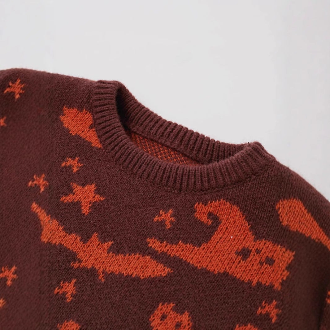 Pull Halloween douillet pour femmes avec un design animal et motif tendance Chic und Stil