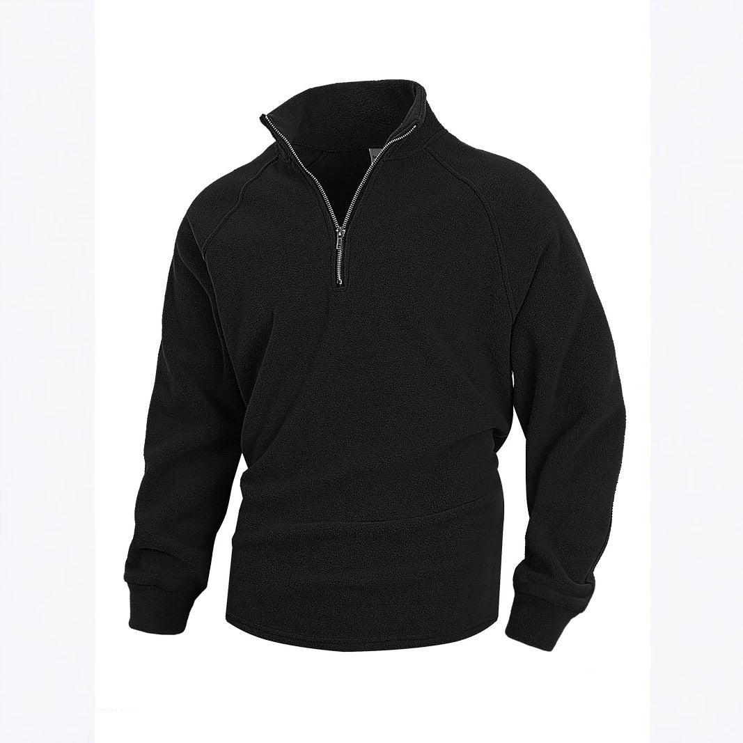 Pull en polaire pour hommes avec demi-zip et poignets élastiques Chic und Stil