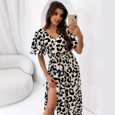 Robe maxi femme à motif léopard Chic und Stil