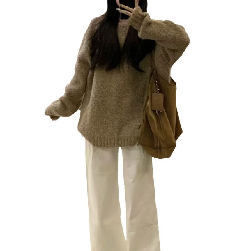 Femmes Pull oversized douillet en matériau doux Chic und Stil