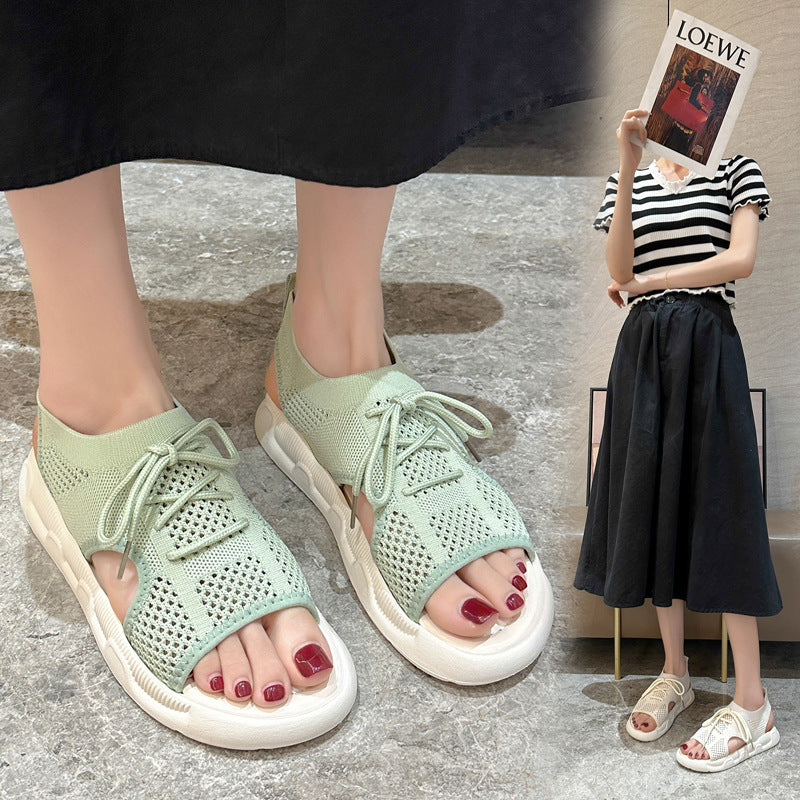 Sandales de loisirs respirantes pour femmes avec tige élastique et semelle antidérapante Chic und Stil