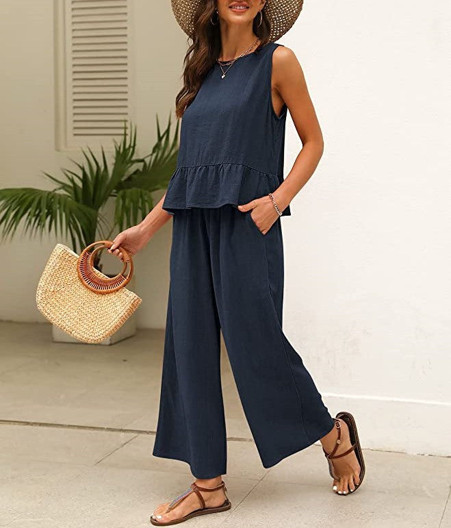 Combinaison légère pour dames avec ourlet à volants Chic und Stil