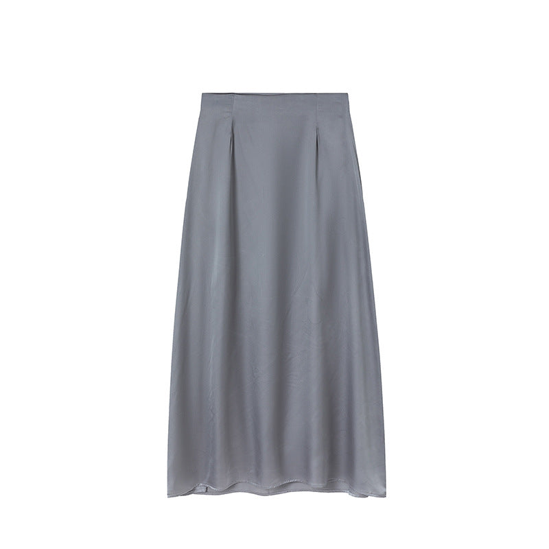 Jupe Maxi en Satin Femmes Chic und Stil