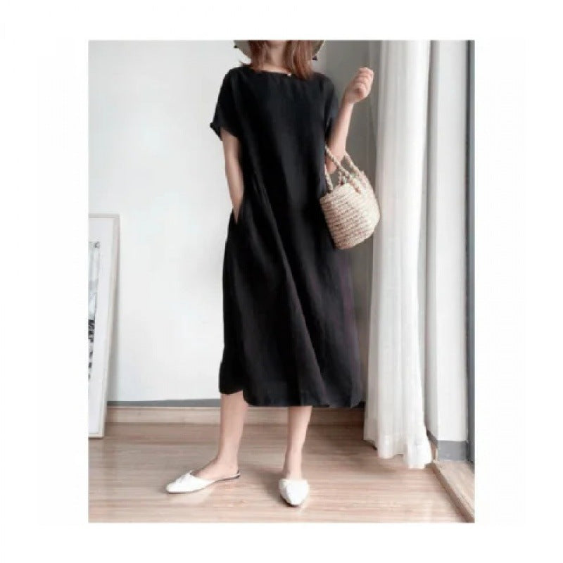 Robe midi longue décontractée pour femme avec poches Chic und Stil