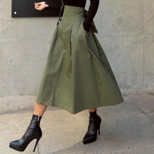 Roc robe A-line pour femmes avec taille haute et plis Chic und Stil