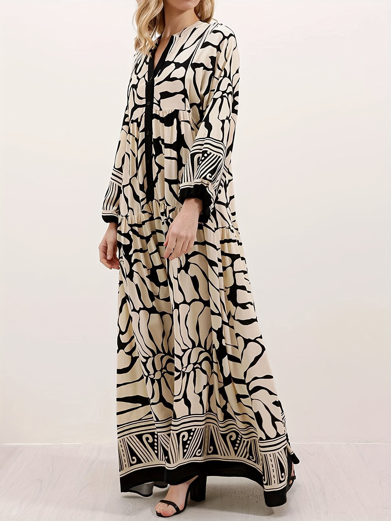 Robe maxi boho pour femmes avec design floral Chic und Stil