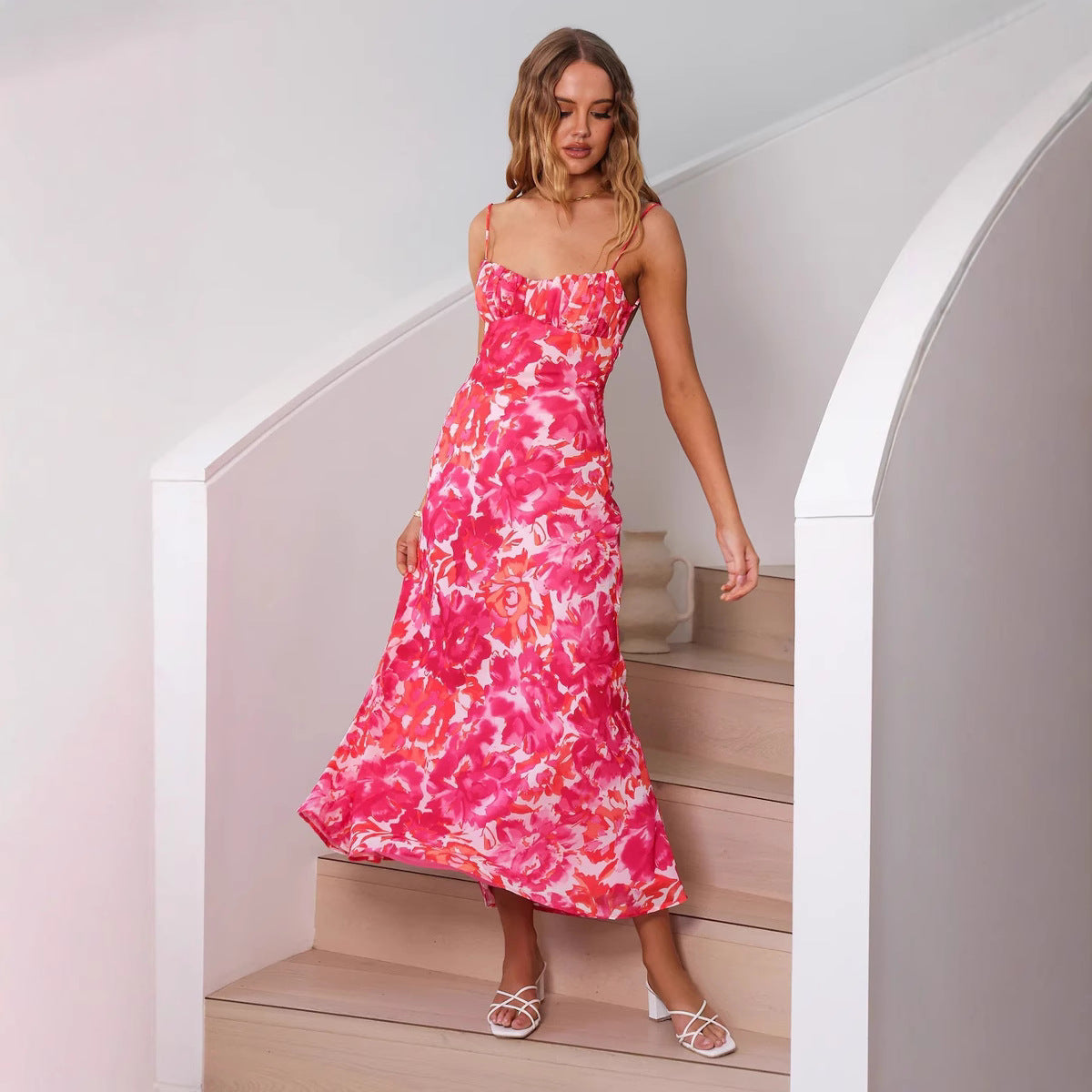 Robe Maxi Imprimé Floral Chic und Stil