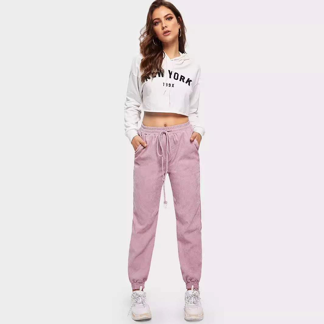Pantalon de loisirs confortable pour femmes avec taille élastique et poches pratiques Chic und Stil