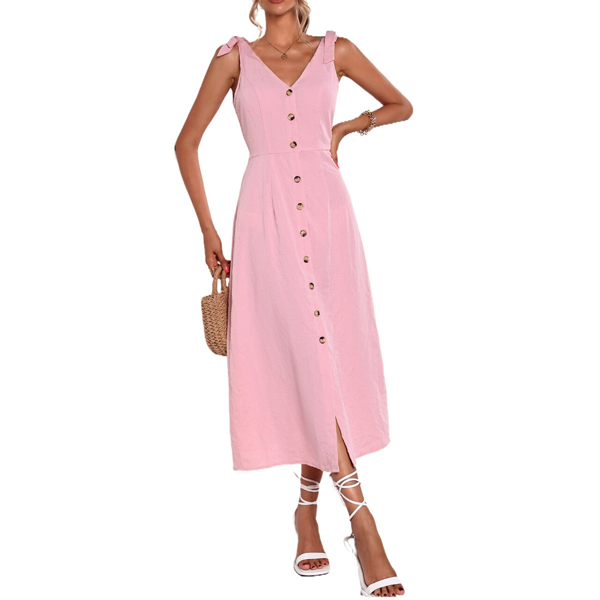 Robe blouse mi-longue pour femmes Chic und Stil