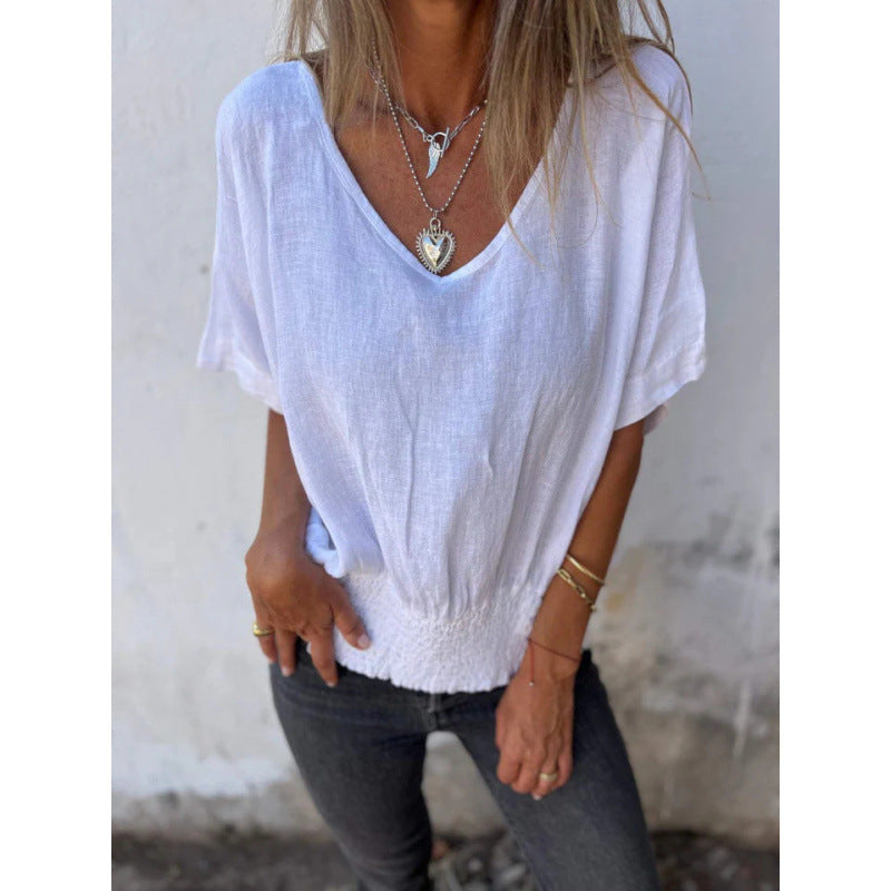 Dame haut décontracté avec ourlet élastique Chic und Stil