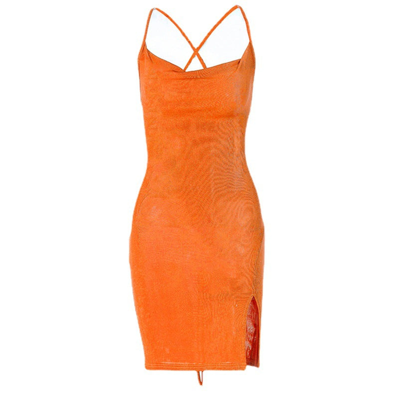 Robe Mini Bodycon pour Femme avec Fente Chic und Stil