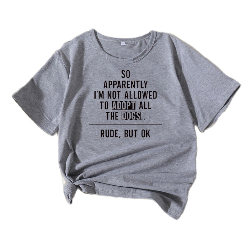 T-shirt graphique pour femmes comédien amateur de chiens Chic und Stil