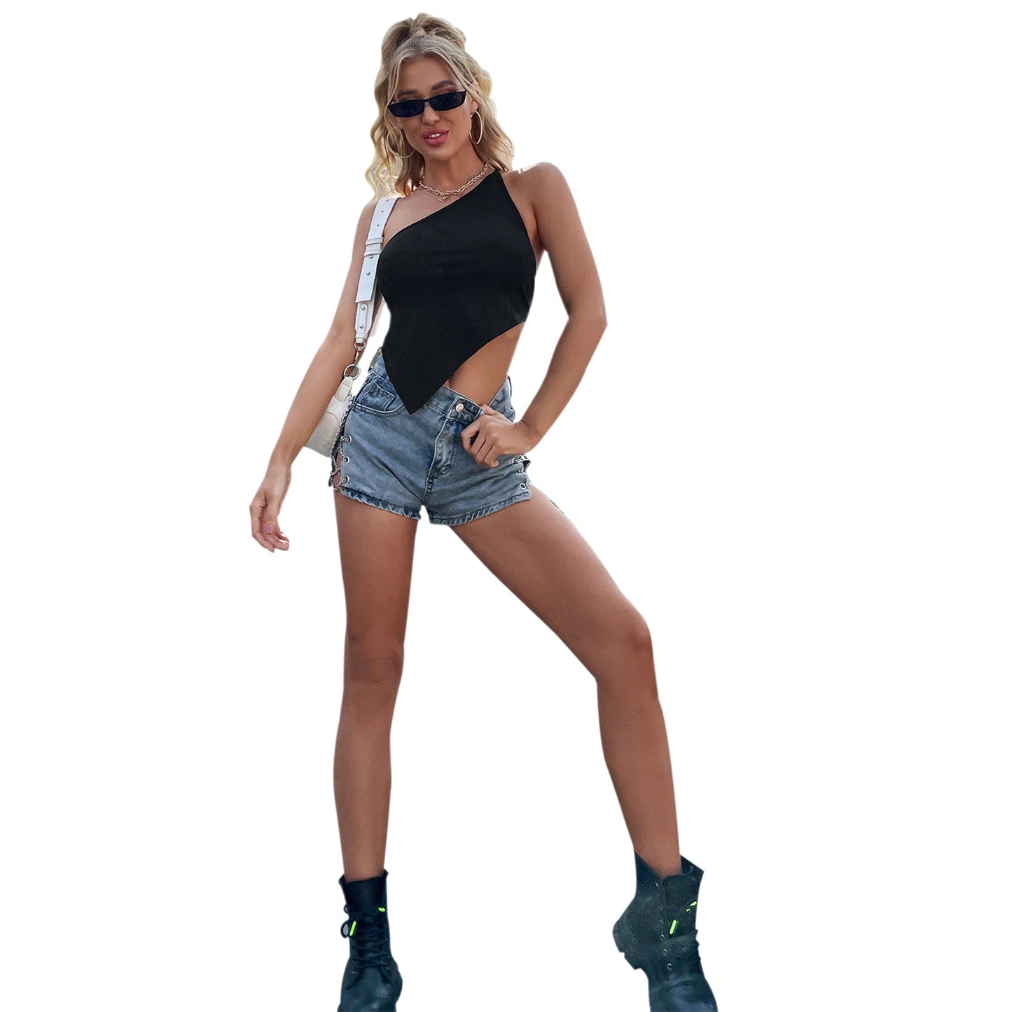 Body women asymétrique avec détail élégant Chic und Stil