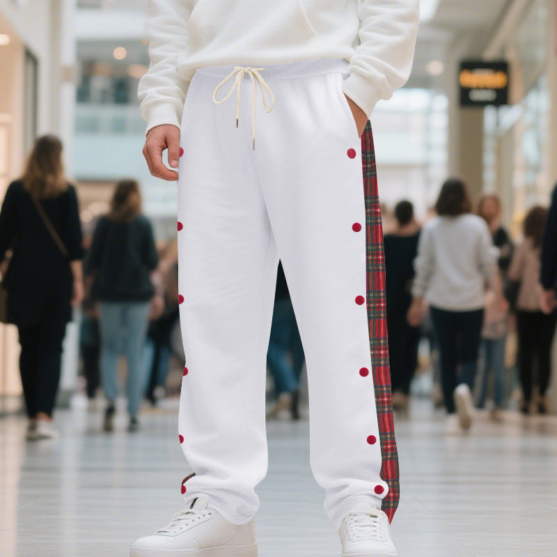 Pantalons de loisirs sportifs pour hommes avec détails à pression Chic und Stil
