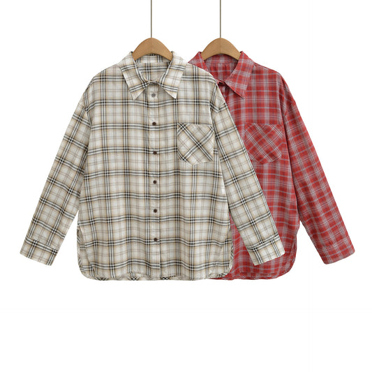 Chemise à carreaux décontractée pour femmes avec coupe oversized et poche poitrine pratique Chic und Stil