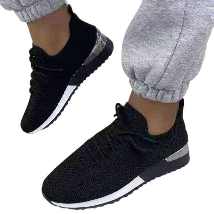 Baskets de style de vie respirantes pour femmes avec tige en tricot ultra flexible et semelle antidérapante Chic und Stil