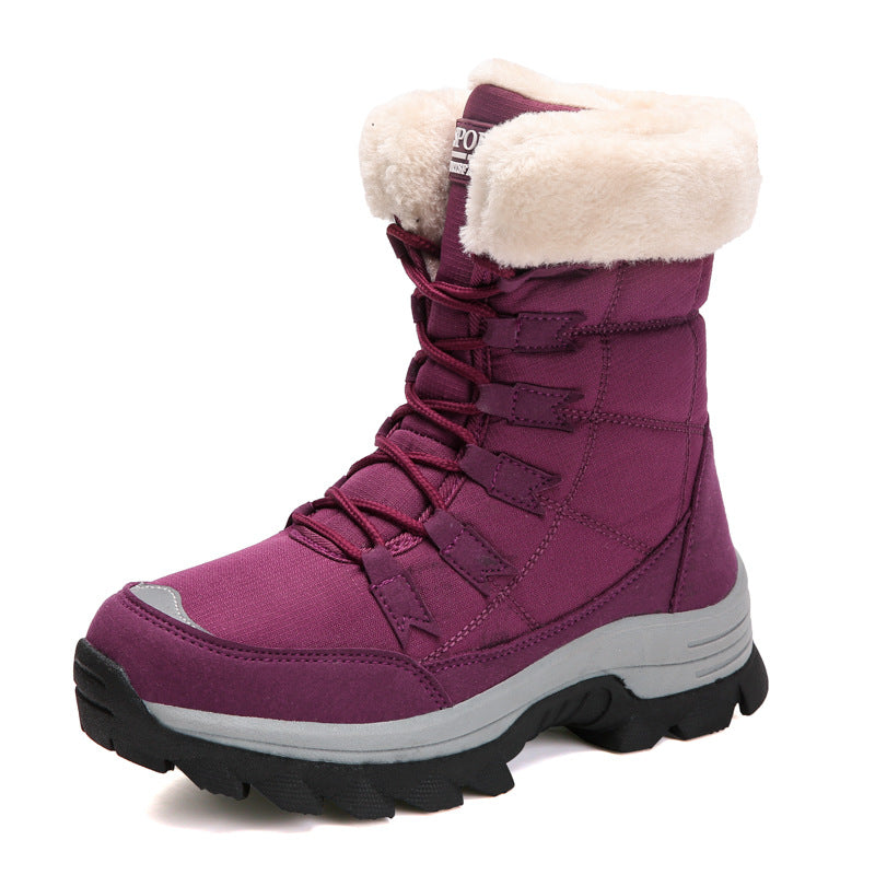 Bottes d'hiver pour femmes avec col en fausse fourrure douillette et semelle antidérapante Chic und Stil