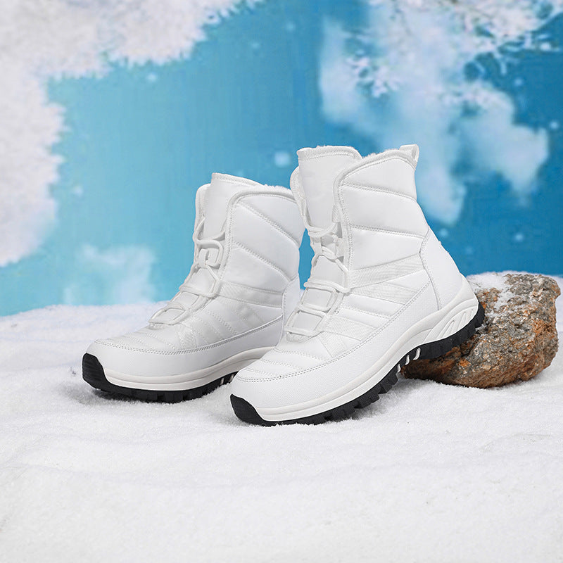 Bottes d'hiver pour femmes imperméables, rembourrées, avec semelle antidérapante et système de laçage rapide élastique Chic und Stil