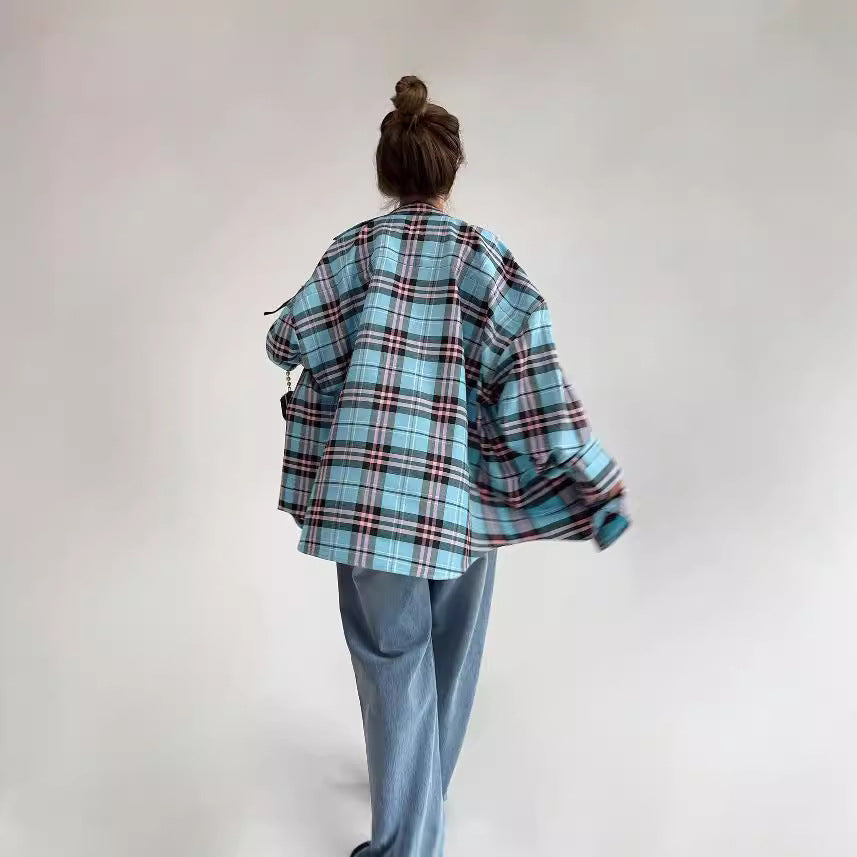 Chemise à carreaux surdimensionnée dames Chic und Stil