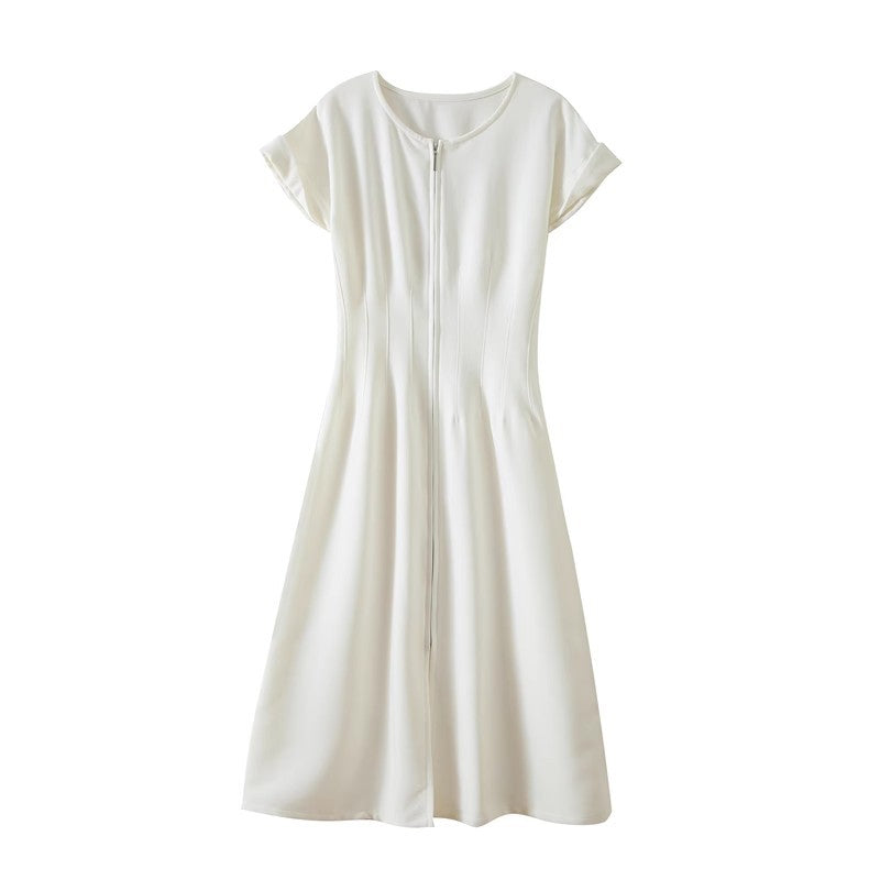 Robe midi élégante à fermeture éclair Chic und Stil pour femmes