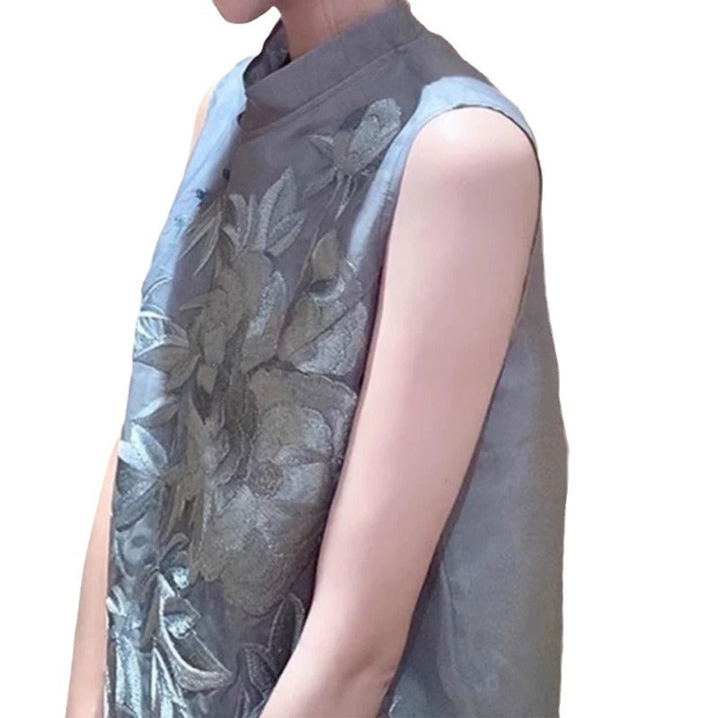 Blouse en soie brodée pour femmes Chic und Stil