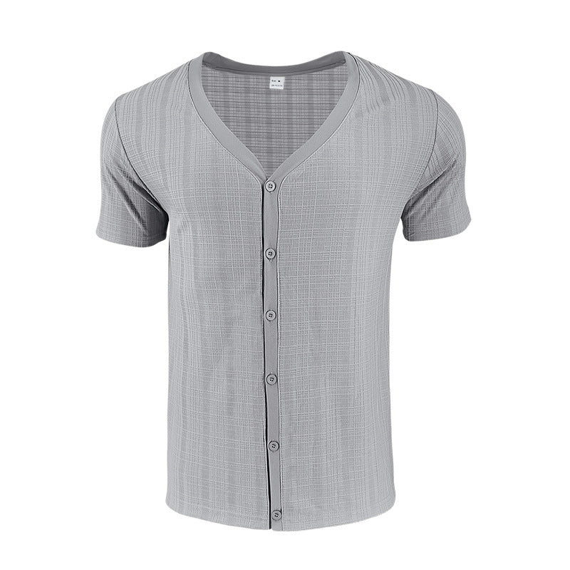 Chemise à manches courtes pour hommes avec design structuré Chic und Stil