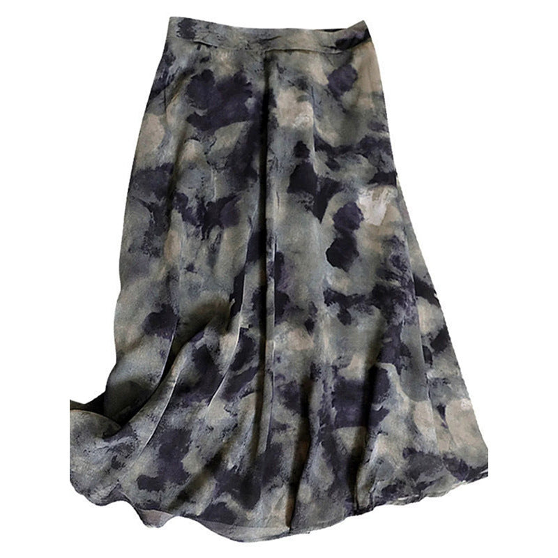 Jupe maxi fluide pour femmes avec imprimé artistique Chic und Stil